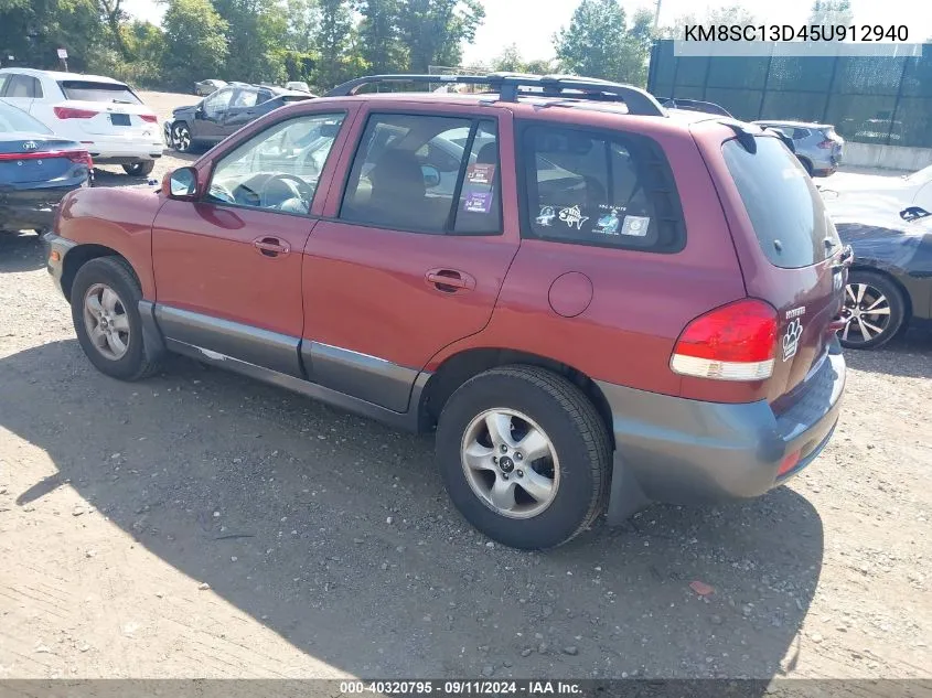 2005 Hyundai Santa Fe Gls VIN: KM8SC13D45U912940 Lot: 40320795