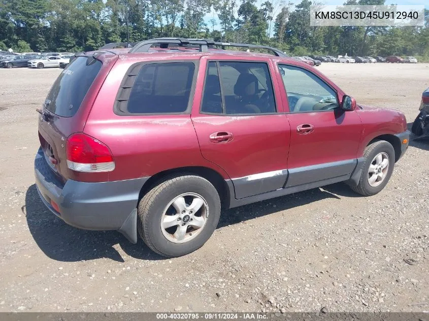 2005 Hyundai Santa Fe Gls VIN: KM8SC13D45U912940 Lot: 40320795