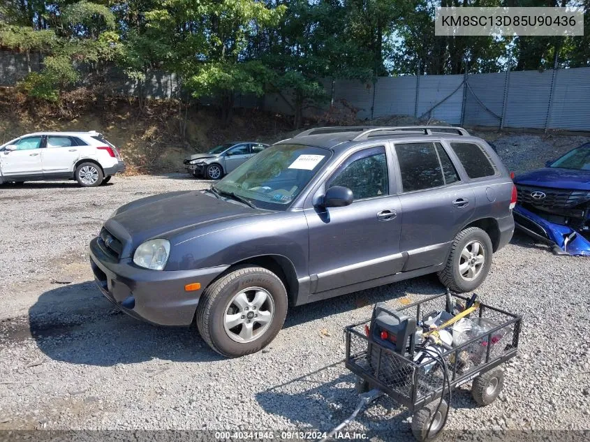 2005 Hyundai Santa Fe Gls/Lx VIN: KM8SC13D85U90436 Lot: 40341945