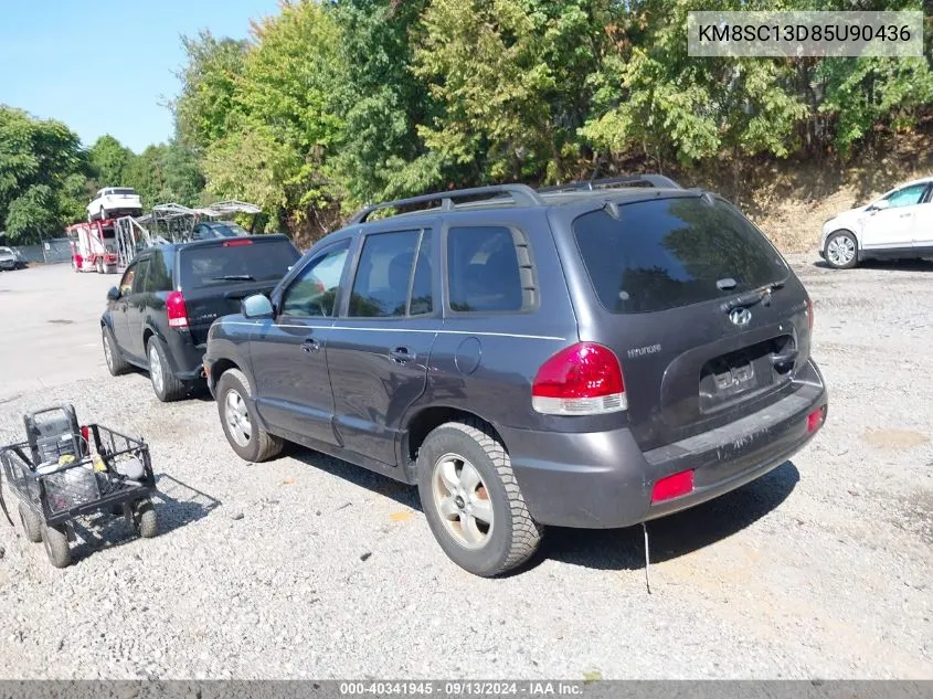 2005 Hyundai Santa Fe Gls/Lx VIN: KM8SC13D85U90436 Lot: 40341945