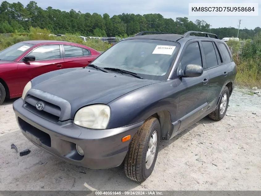 2005 Hyundai Santa Fe Gls VIN: KM8SC73D75U958684 Lot: 40351645