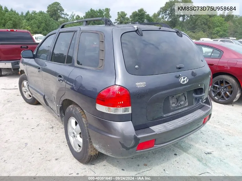 2005 Hyundai Santa Fe Gls VIN: KM8SC73D75U958684 Lot: 40351645