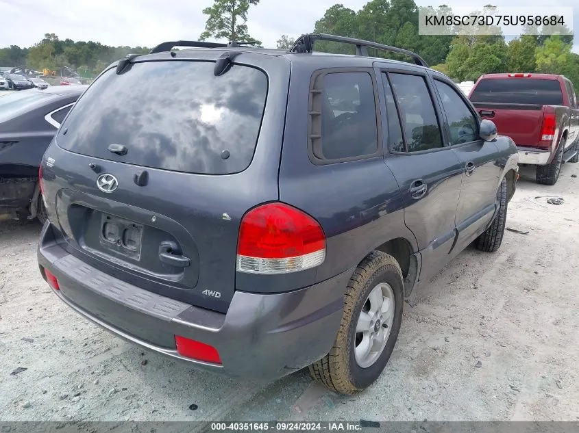 2005 Hyundai Santa Fe Gls VIN: KM8SC73D75U958684 Lot: 40351645