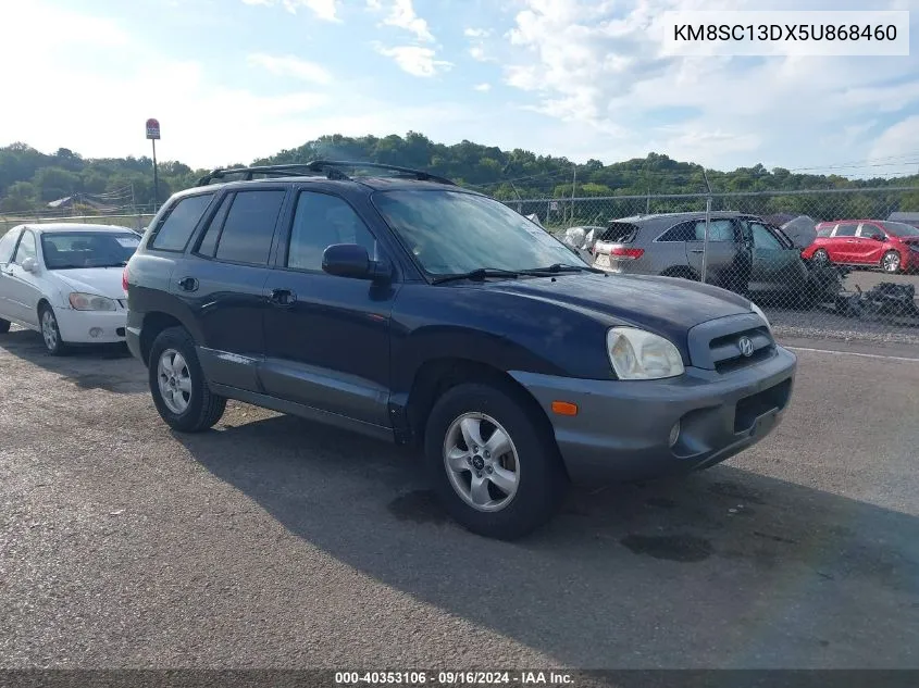 2005 Hyundai Santa Fe Gls/Lx VIN: KM8SC13DX5U868460 Lot: 40353106