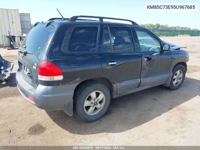 2005 Hyundai Santa Fe Gls/Lx VIN: KM8SC73E95U967685 Lot: 40354679