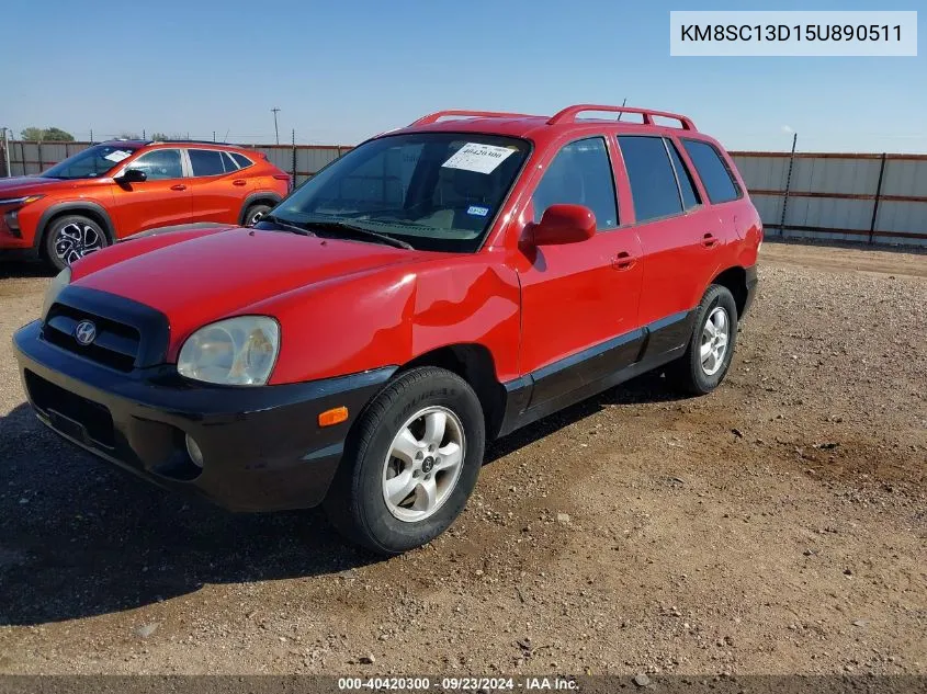 KM8SC13D15U890511 2005 Hyundai Santa Fe Gls