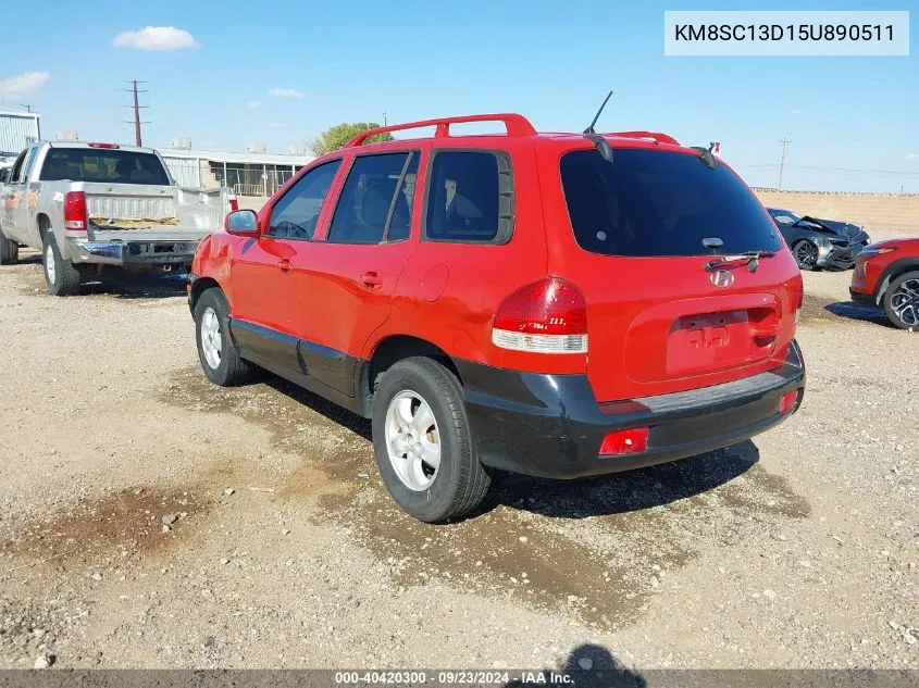 KM8SC13D15U890511 2005 Hyundai Santa Fe Gls