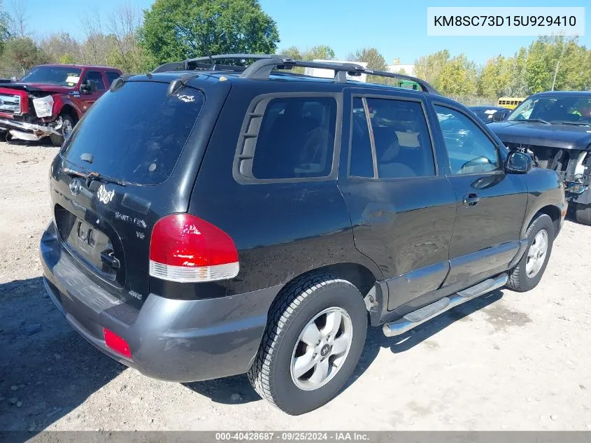 KM8SC73D15U929410 2005 Hyundai Santa Fe Gls