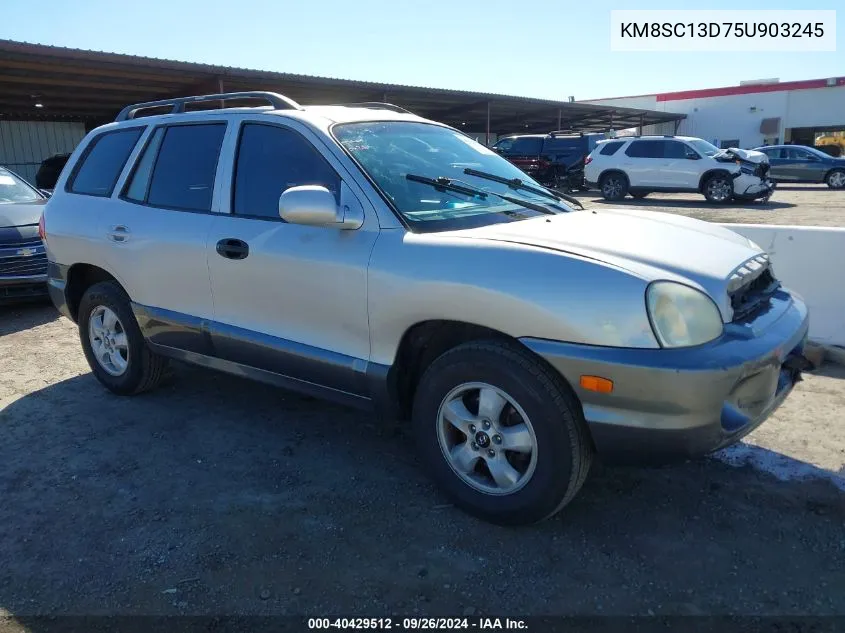 2005 Hyundai Santa Fe Gls VIN: KM8SC13D75U903245 Lot: 40429512