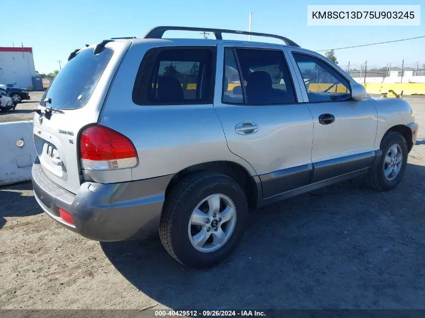 2005 Hyundai Santa Fe Gls VIN: KM8SC13D75U903245 Lot: 40429512