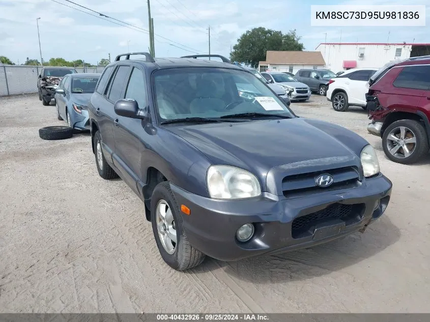 KM8SC73D95U981836 2005 Hyundai Santa Fe Gls