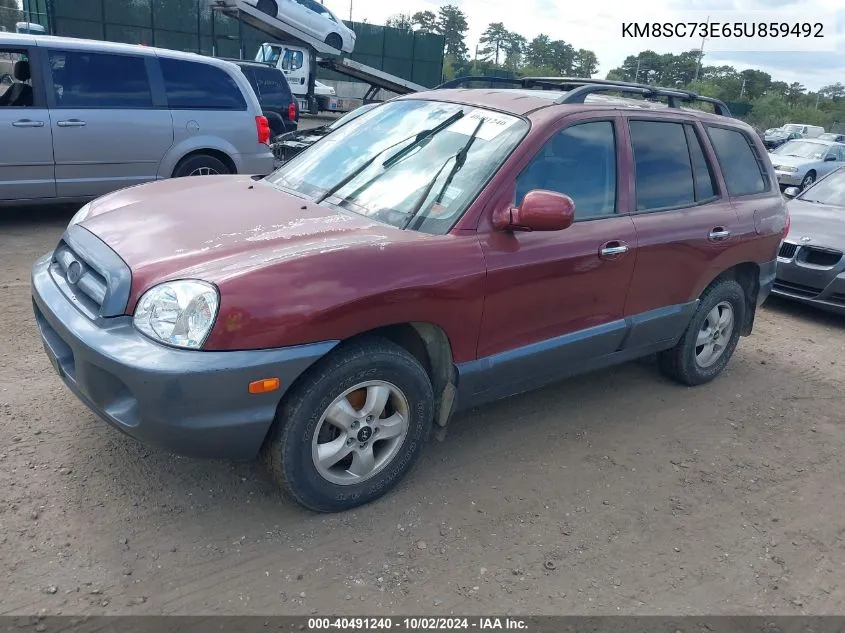 2005 Hyundai Santa Fe Gls/Lx VIN: KM8SC73E65U859492 Lot: 40491240