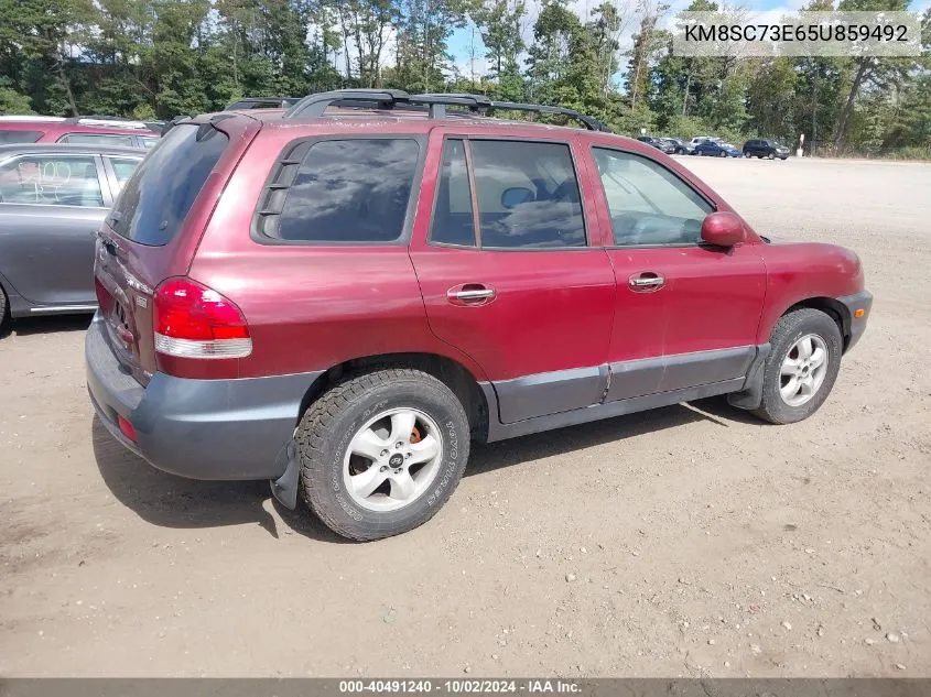 2005 Hyundai Santa Fe Gls/Lx VIN: KM8SC73E65U859492 Lot: 40491240