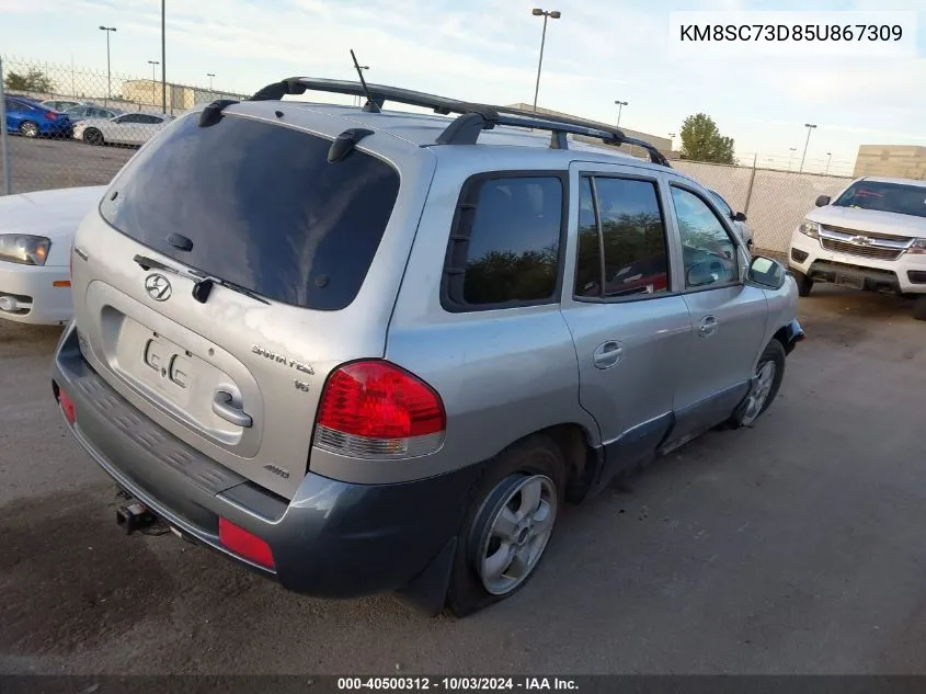 KM8SC73D85U867309 2005 Hyundai Santa Fe Gls