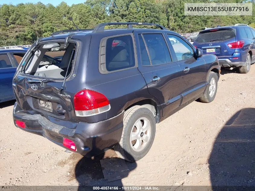 2005 Hyundai Santa Fe Gls/Lx VIN: KM8SC13E55U877916 Lot: 40574166