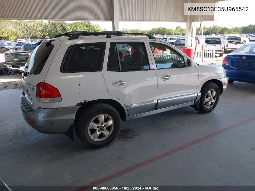 2005 Hyundai Santa Fe Gls/Lx VIN: KM8SC13E35U965542 Lot: 40608956