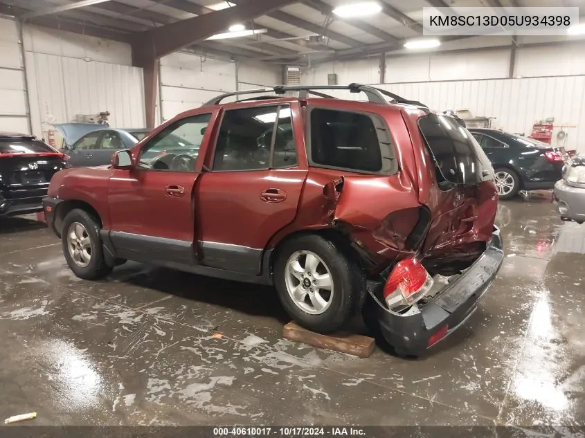 2005 Hyundai Santa Fe Gls VIN: KM8SC13D05U934398 Lot: 40610017