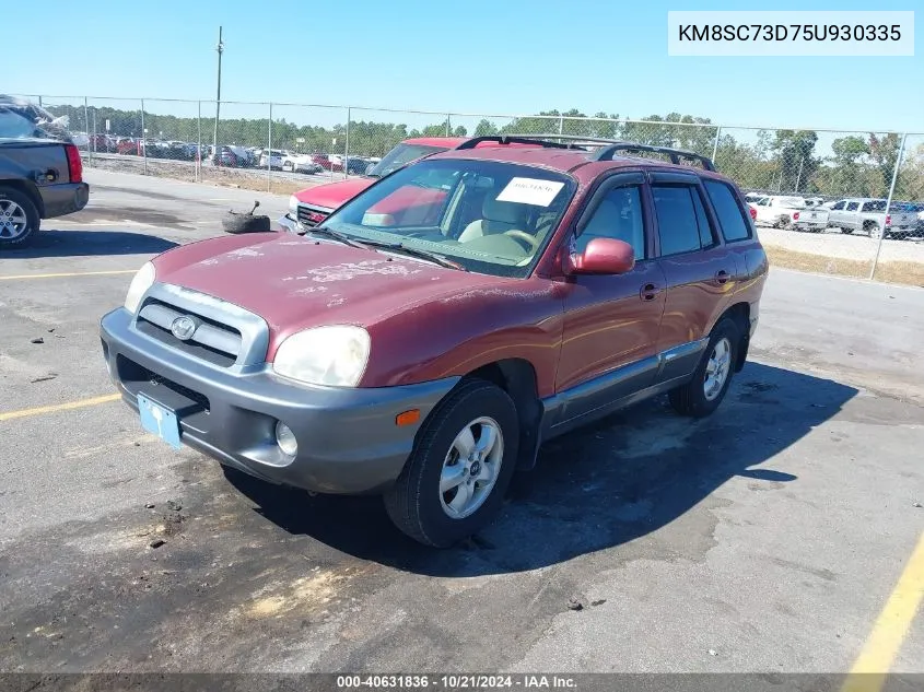 2005 Hyundai Santa Fe Gls VIN: KM8SC73D75U930335 Lot: 40631836