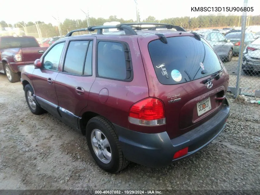 2005 Hyundai Santa Fe Gls VIN: KM8SC13D15U906805 Lot: 40637852