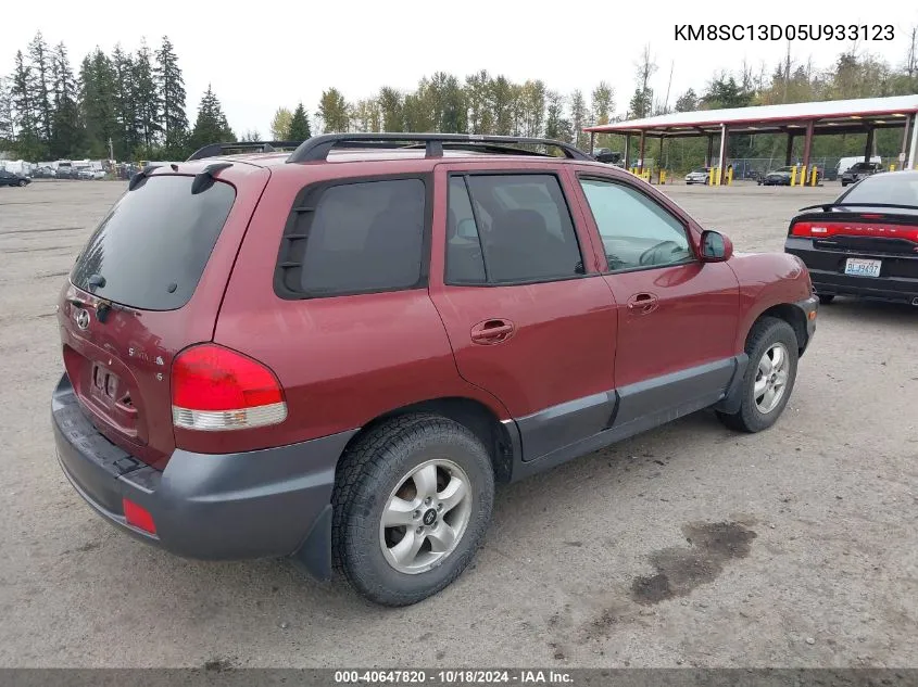 2005 Hyundai Santa Fe Gls VIN: KM8SC13D05U933123 Lot: 40647820