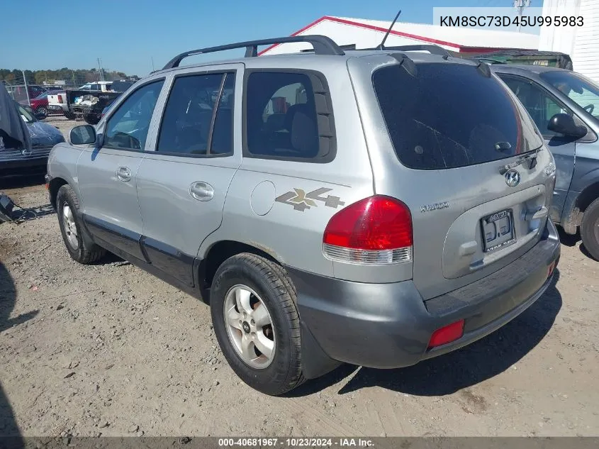 2005 Hyundai Santa Fe Gls VIN: KM8SC73D45U995983 Lot: 40681967