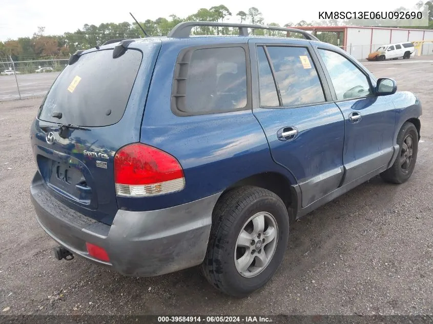 KM8SC13E06U092690 2006 Hyundai Santa Fe Gls/Limited