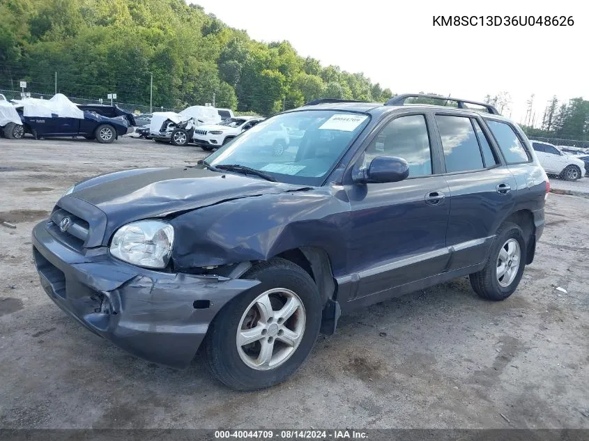 2006 Hyundai Santa Fe Gls VIN: KM8SC13D36U048626 Lot: 40044709