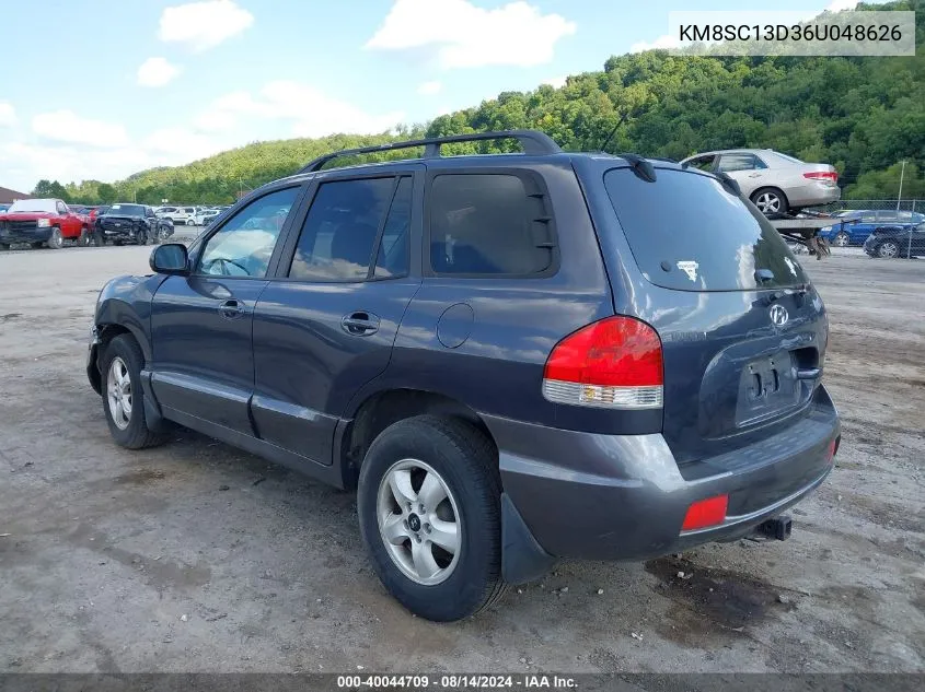 2006 Hyundai Santa Fe Gls VIN: KM8SC13D36U048626 Lot: 40044709