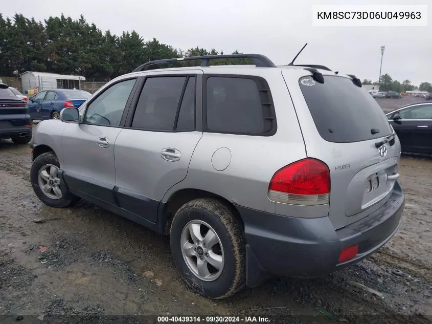 KM8SC73D06U049963 2006 Hyundai Santa Fe Gls