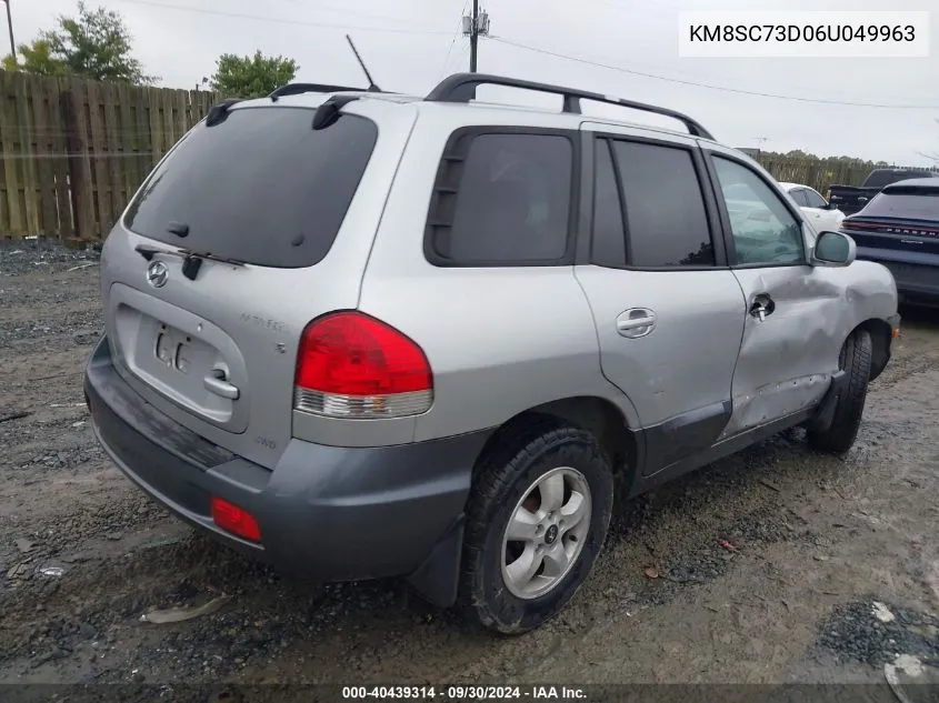 KM8SC73D06U049963 2006 Hyundai Santa Fe Gls