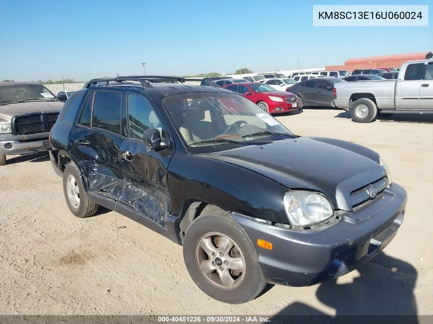 2006 Hyundai Santa Fe Gls/Limited VIN: KM8SC13E16U060024 Lot: 40451236