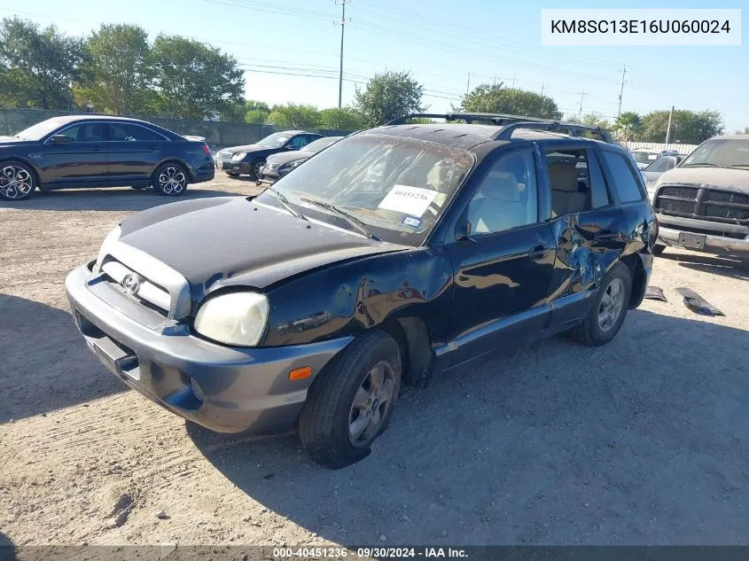 2006 Hyundai Santa Fe Gls/Limited VIN: KM8SC13E16U060024 Lot: 40451236