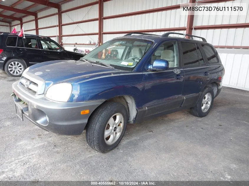 2006 Hyundai Santa Fe Gls VIN: KM8SC73D76U111570 Lot: 40555662