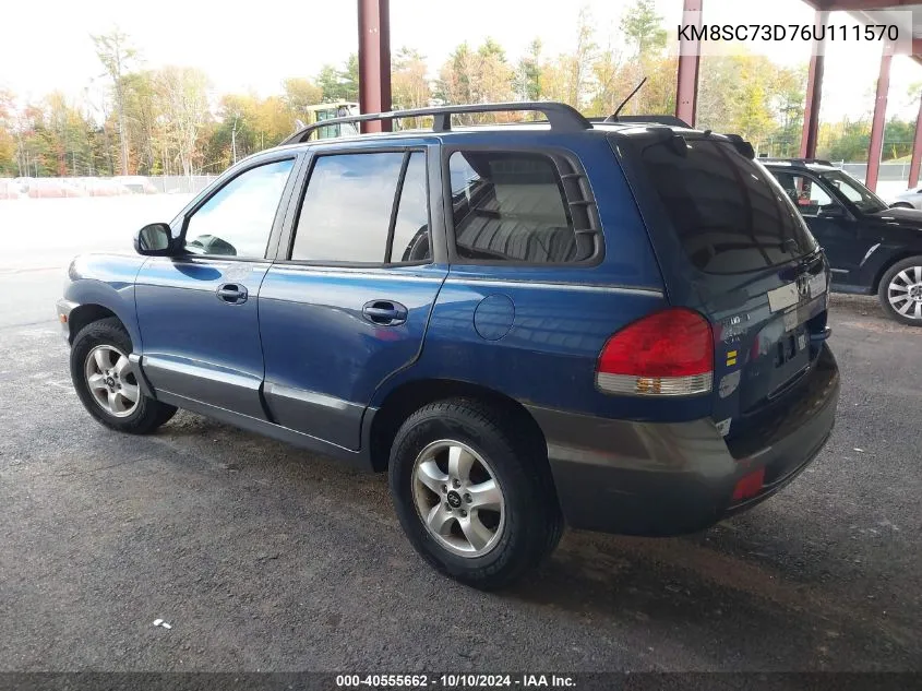 2006 Hyundai Santa Fe Gls VIN: KM8SC73D76U111570 Lot: 40555662