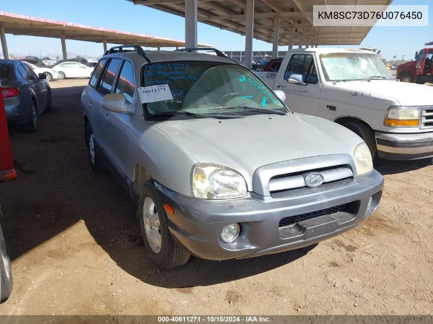 KM8SC73D76U076450 2006 Hyundai Santa Fe Gls