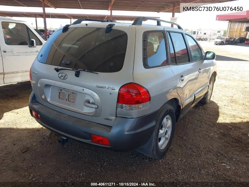 KM8SC73D76U076450 2006 Hyundai Santa Fe Gls