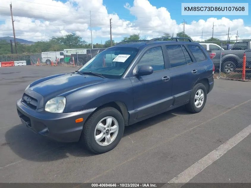 2006 Hyundai Santa Fe Gls VIN: KM8SC73D86U107608 Lot: 40694646