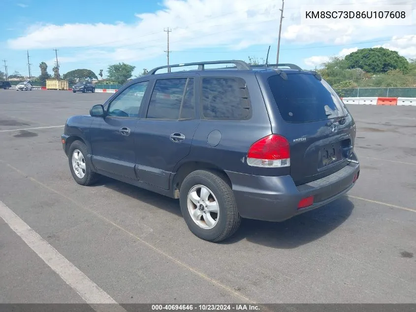 2006 Hyundai Santa Fe Gls VIN: KM8SC73D86U107608 Lot: 40694646