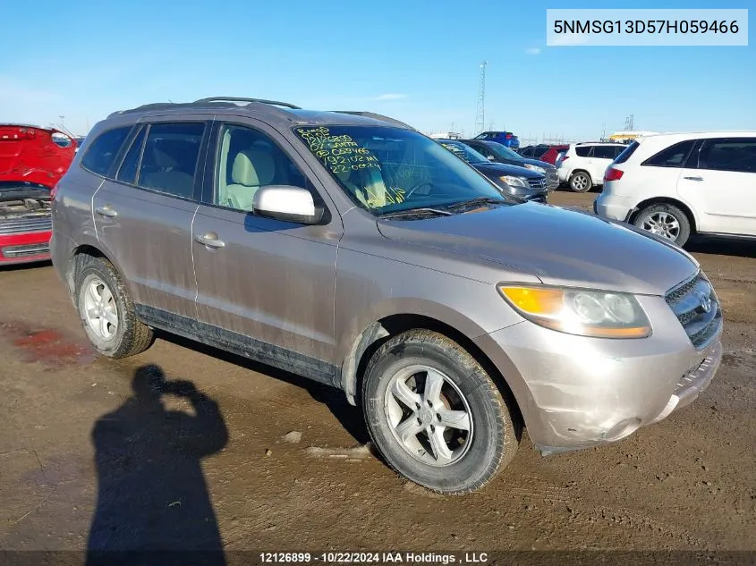 2007 Hyundai Santa Fe VIN: 5NMSG13D57H059466 Lot: 12126899