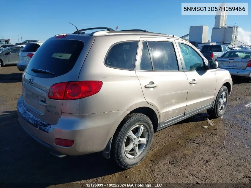 2007 Hyundai Santa Fe VIN: 5NMSG13D57H059466 Lot: 12126899