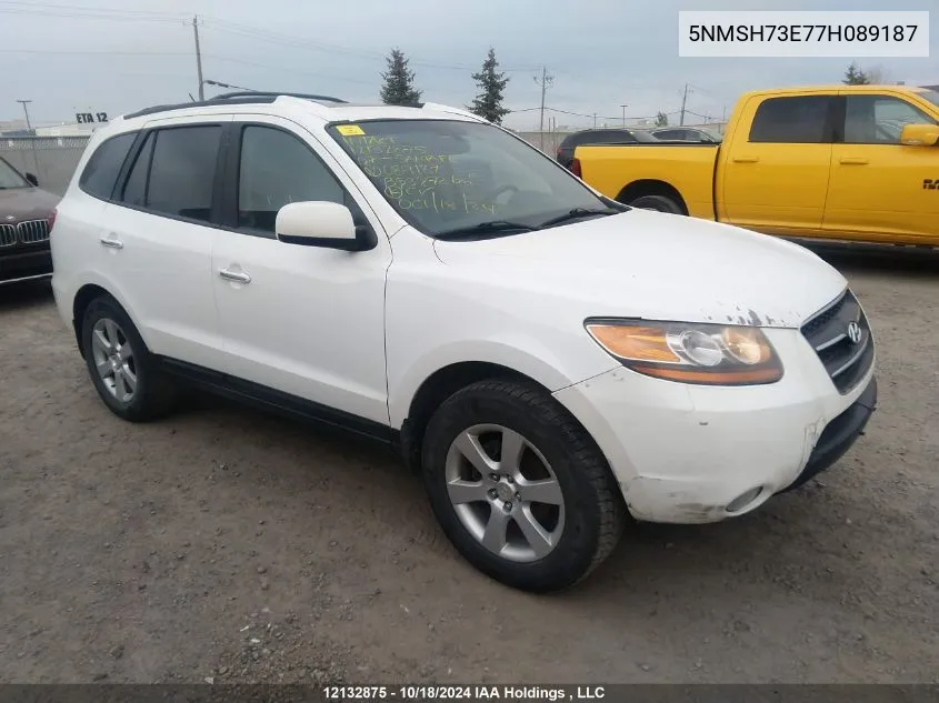 2007 Hyundai Santa Fe VIN: 5NMSH73E77H089187 Lot: 12132875