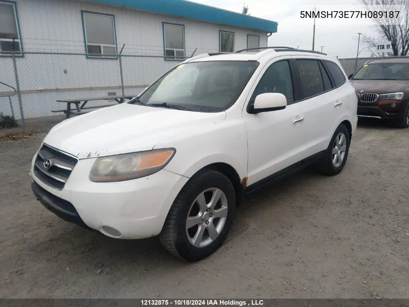 2007 Hyundai Santa Fe VIN: 5NMSH73E77H089187 Lot: 12132875