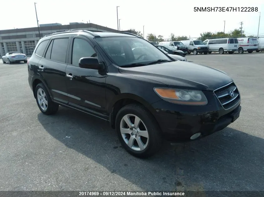 2007 Hyundai Santa Fe Gls VIN: 5NMSH73E47H122288 Lot: 20174969