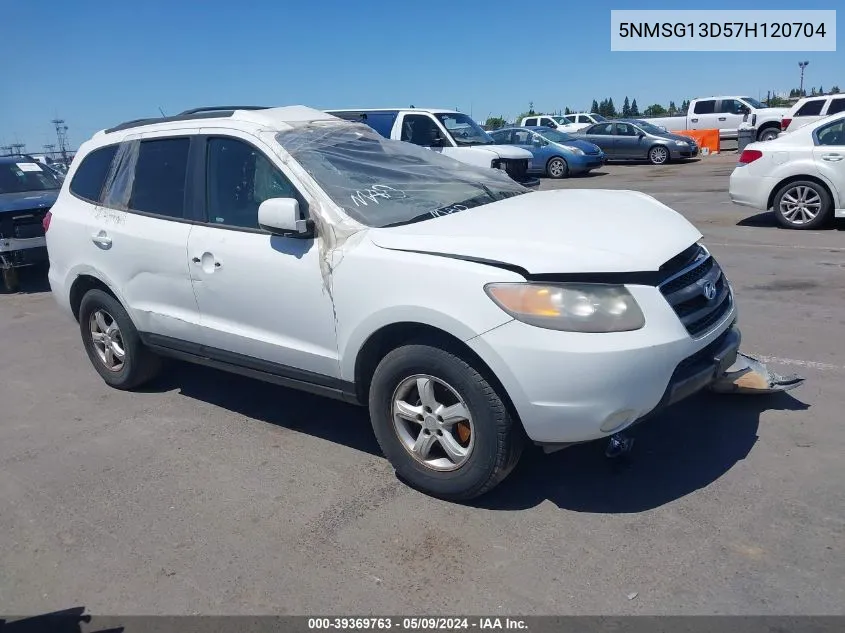 2007 Hyundai Santa Fe Gls VIN: 5NMSG13D57H120704 Lot: 39369763