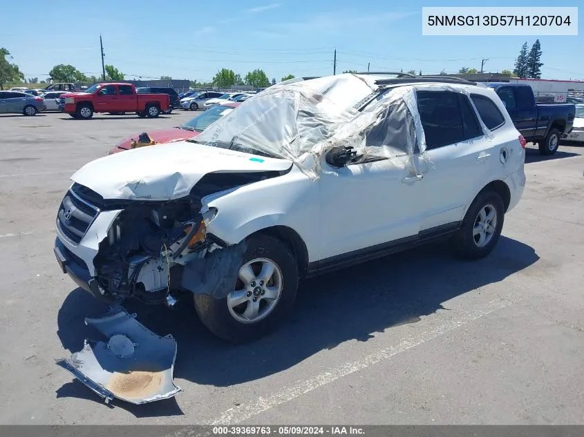 2007 Hyundai Santa Fe Gls VIN: 5NMSG13D57H120704 Lot: 39369763