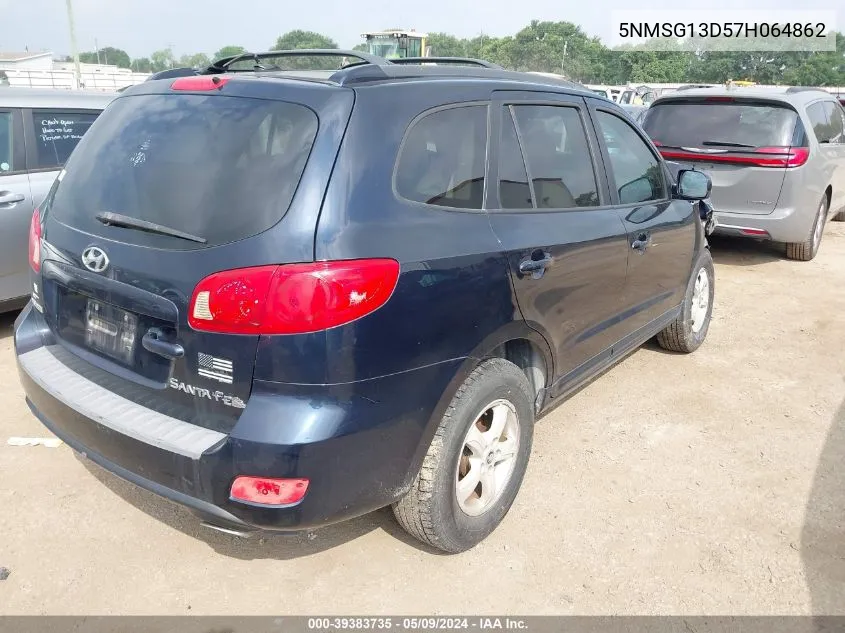 5NMSG13D57H064862 2007 Hyundai Santa Fe Gls