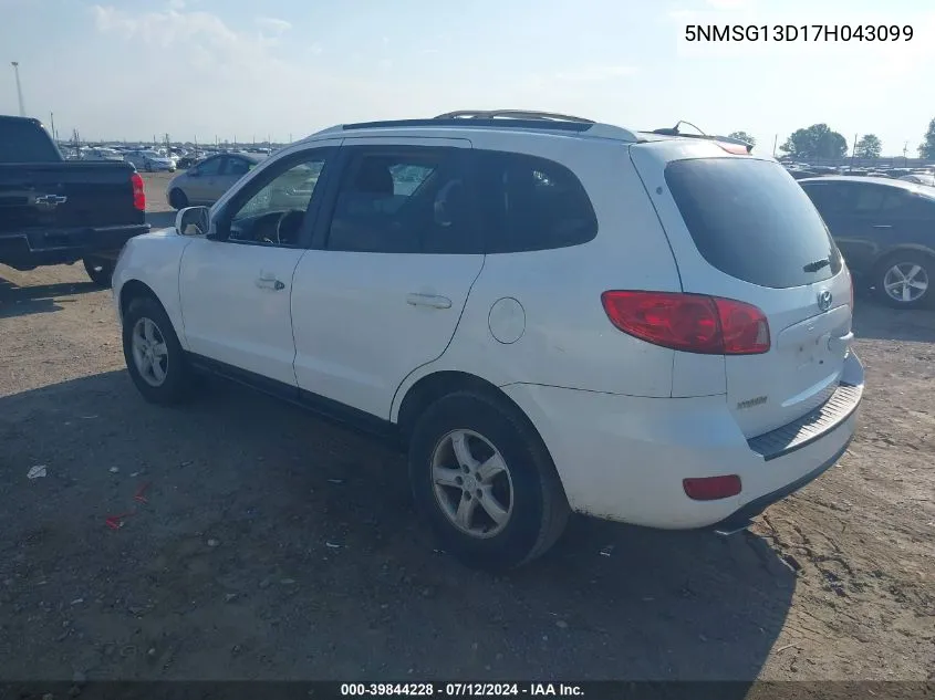 5NMSG13D17H043099 2007 Hyundai Santa Fe Gls