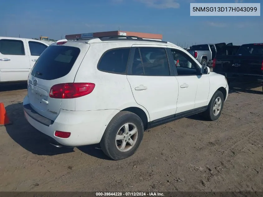 5NMSG13D17H043099 2007 Hyundai Santa Fe Gls