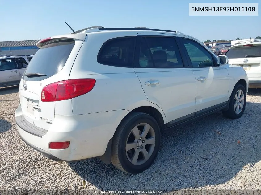 5NMSH13E97H016108 2007 Hyundai Santa Fe Limited/Se