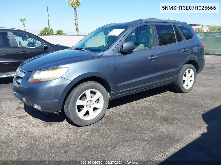 5NMSH13E07H025666 2007 Hyundai Santa Fe Limited/Se